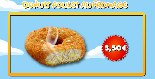 DONUTS POULET AU FROMAGE 