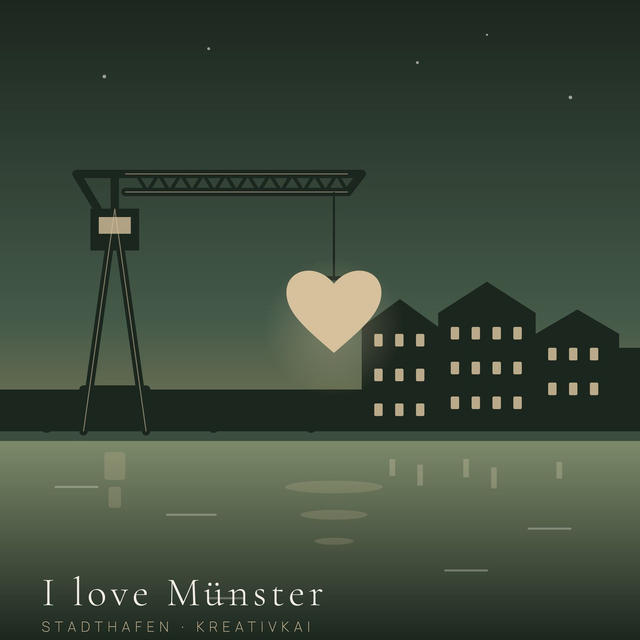 I love Münster – Hafenkran