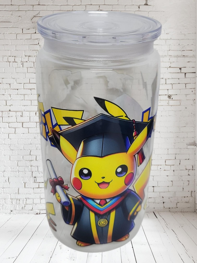 Gourde avec paille en plastique Pokemon diplôme 
