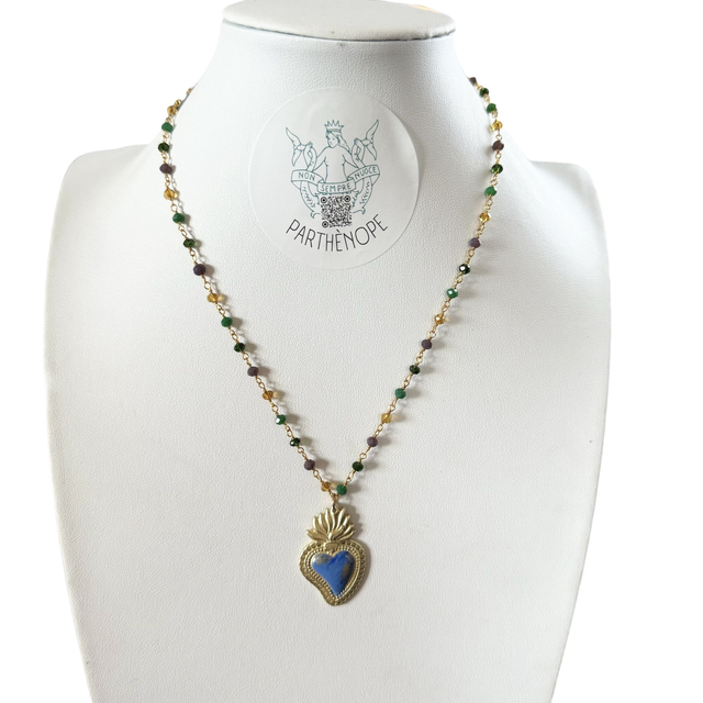 Cuore ex-voto ottanio