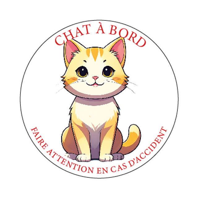 Stickers chat crème 