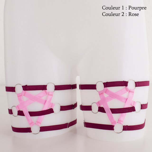 Harnais [Mix&amp;Match] - Jarretières Duo - IC-001 - Bicolore