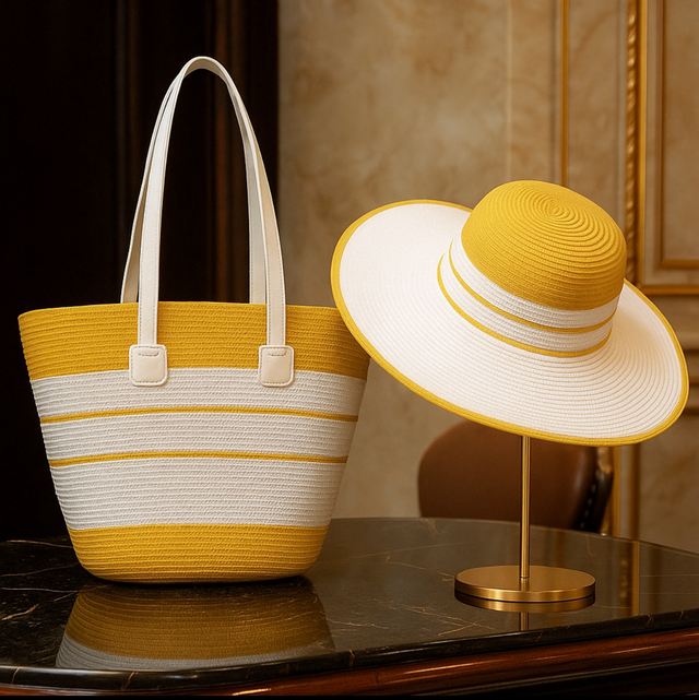 Chapeau design + Sac à main doublés