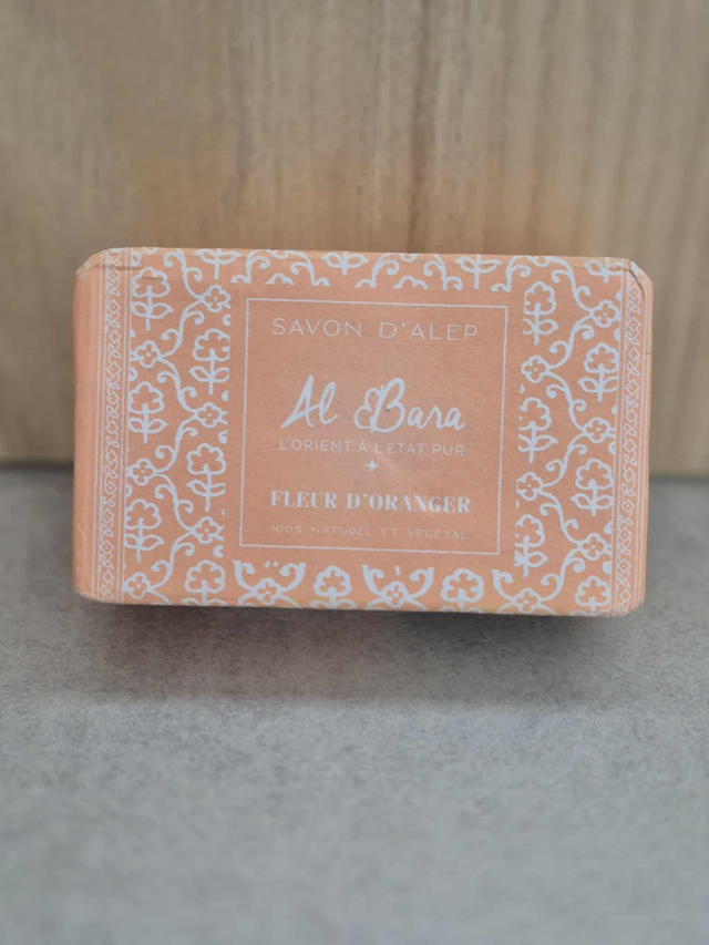 SAVON D'ALEP AMBRE 100% naturel AL BARA- Fabrication traditionnelle.