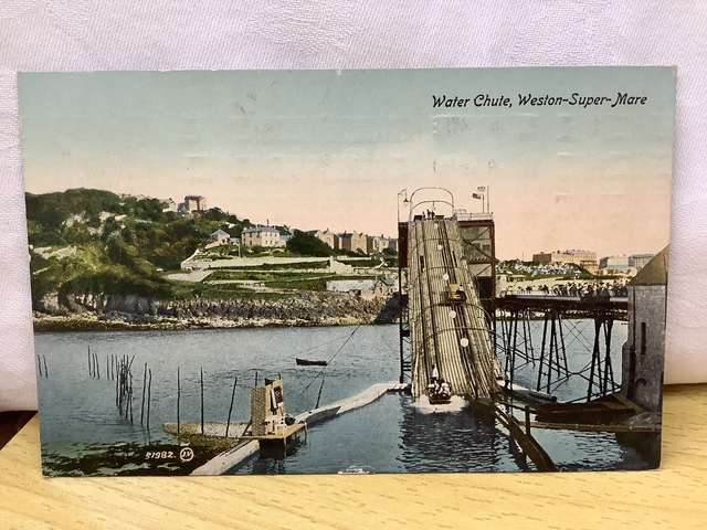 Weston-Super-Mare, Water Chute, Somerset, Posted 1917 Valentine&#039;s Series postcard. Our Ref No. R709 £2.50