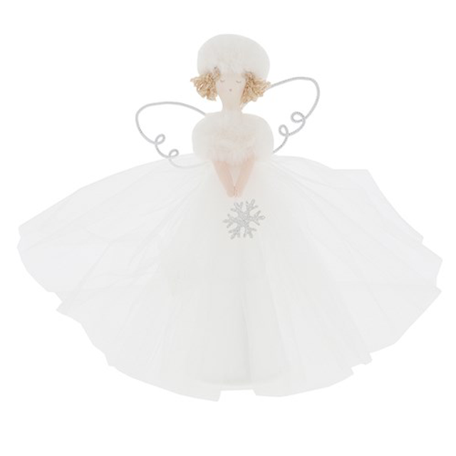 Christmas Decorations - Traditional Angel Tree Topper White