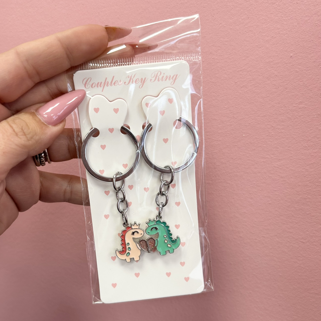 Set 2 portachiavi con calamita Dino