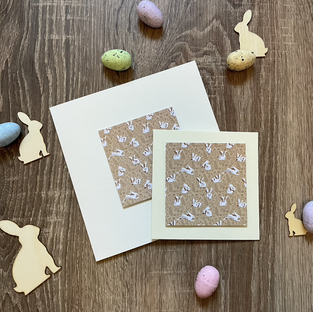 Mocha Bunny Easter Card