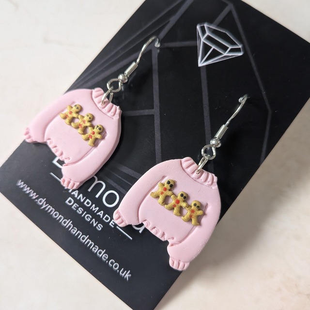  Christmas Sweater - Pink Gingerbread