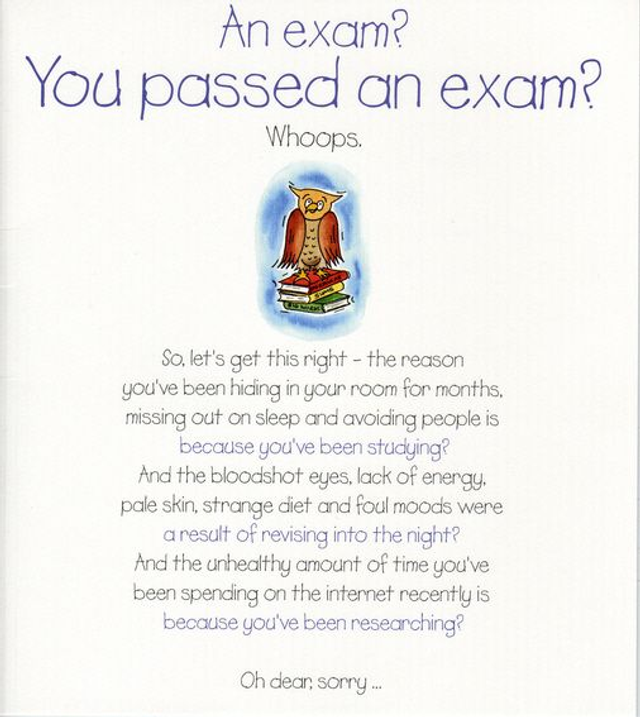 You Passed An Exam - Greeting Card