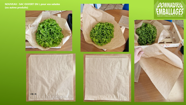 SAC SALADES  30X30 OUVERT EN L 