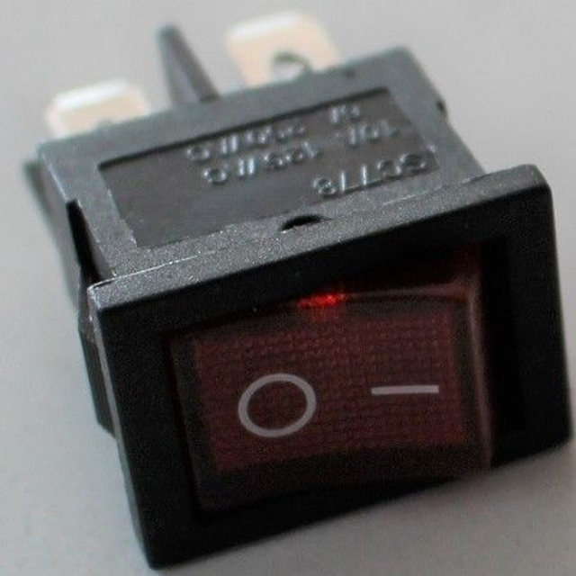 Genuine Remoska illuminated rectangular red rocker switch for Classic, Standard and R21, R11, R1202/R1203
