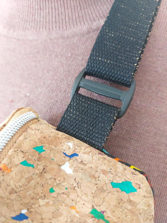 Sac banane en tissus liège et wax