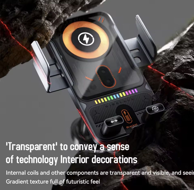 Support de Téléphone de Voiture avec Chargeur Sans Fil 15W à Serrage Automatique