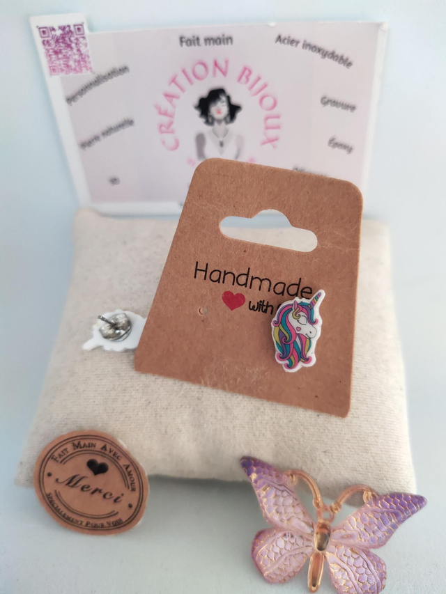 Boucle d'oreille licorne 