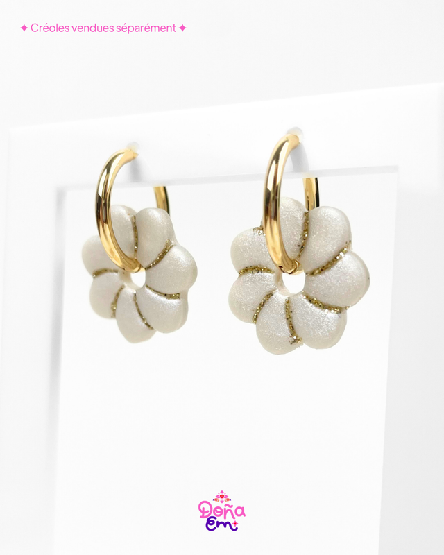 Pampilles &quot;Jenna&quot; - Blanc perlé