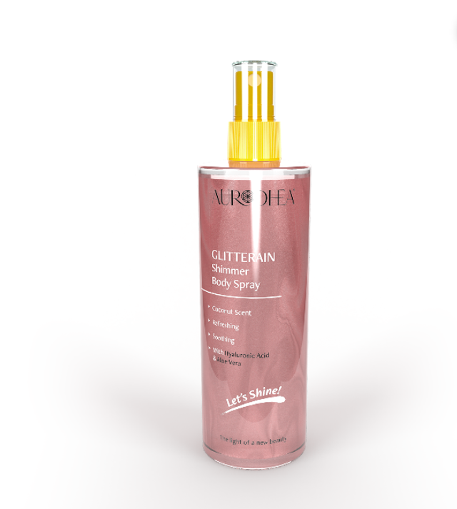 GLITTERAIN - Pink Shimmer Body Spray (parfum de noix de coco) - 150 ml