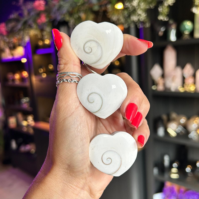 Shiva Shell Heart Carving