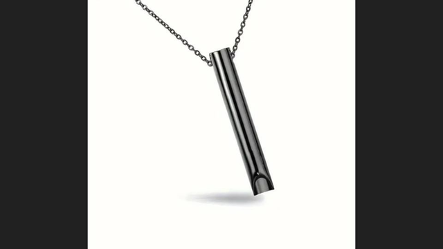 Collier respiration acier noir