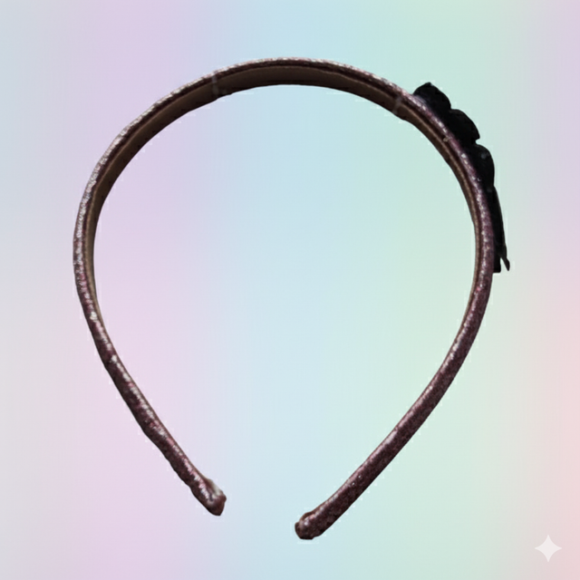 Serre-tête glace rose pailleté 