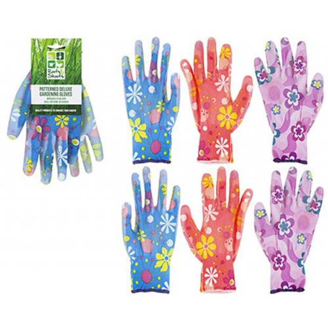 ... Ladies Patterned Garden Gloves Assorted Colours only £1.49 a pair