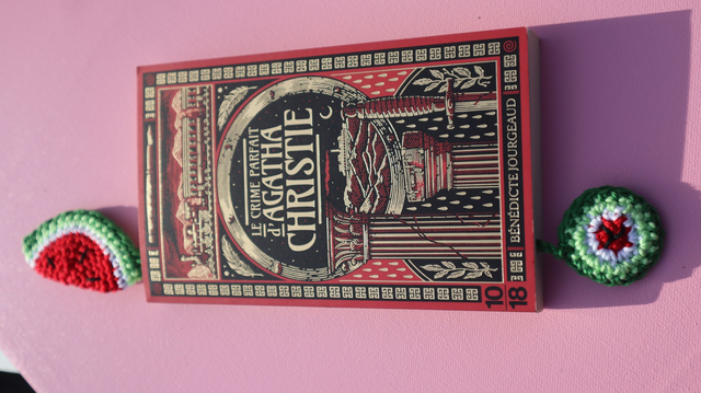 Marque-page pastèque au crochet