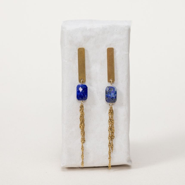 Boucles d'oreilles Vanessa - Lapis Lazuli