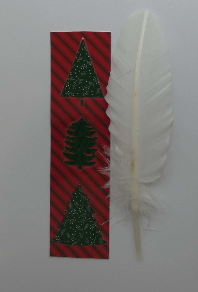 Le marque-page aux sapins de Noël