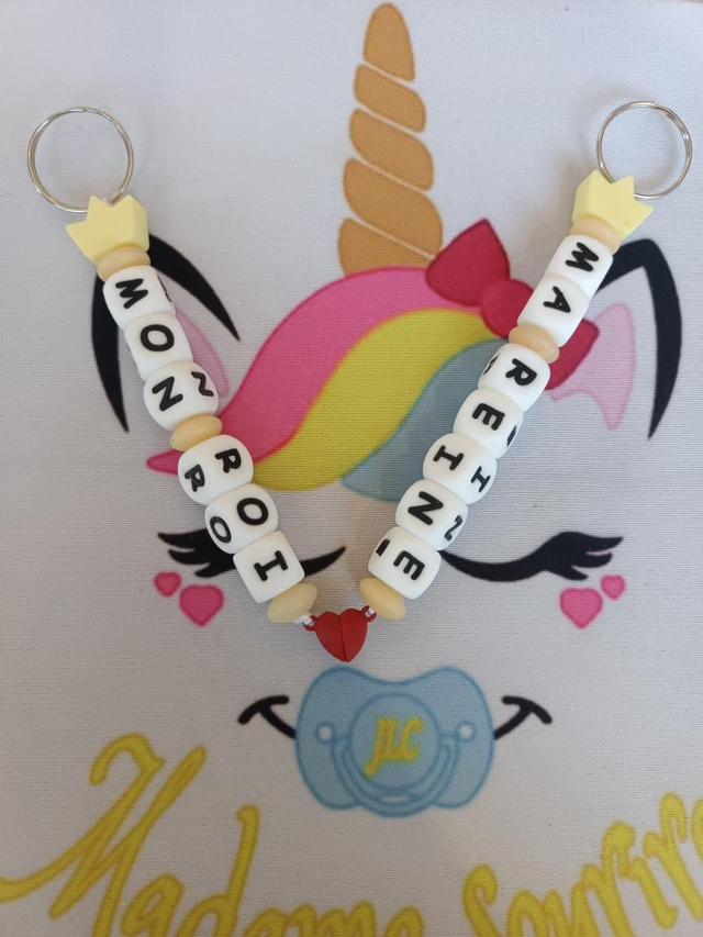 Duo de porte clés Coeur aimanté 