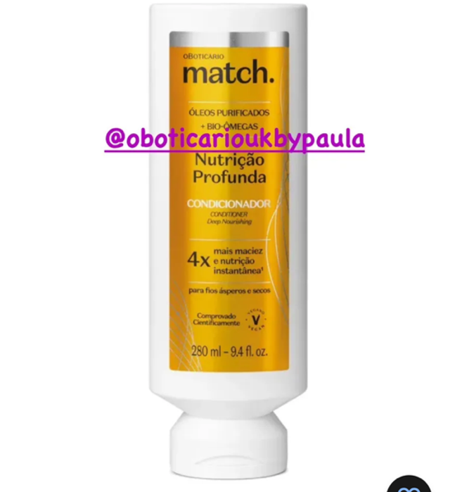 Match Condicionador Nutrição Profunda 280ml O Boticario*