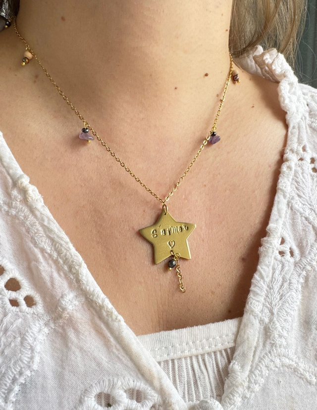 Collier Etoile &quot; S&#039;aimer &quot;