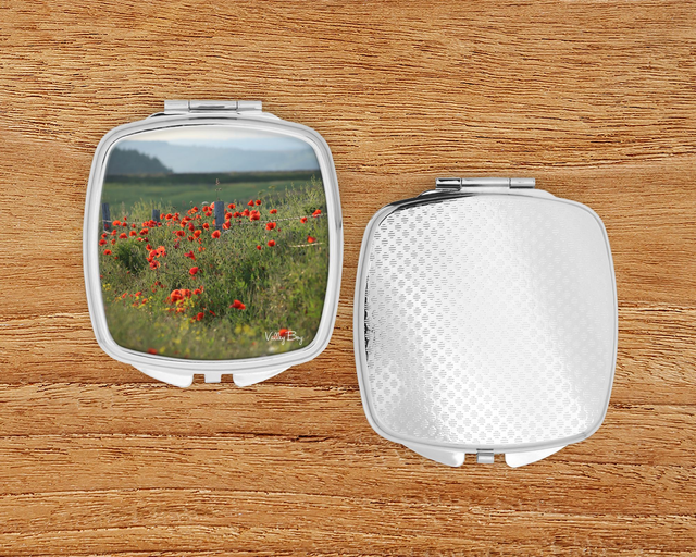 "Poppy Field" Compact Mirror   
