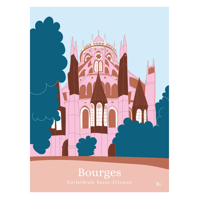 Bourges 06 - La cathédrale Saint Étienne (vue rue Bourbonnoux)