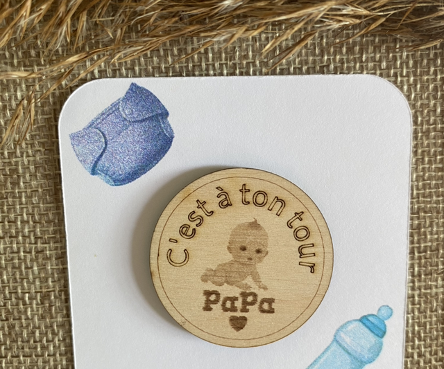 Jeton de décision  « à qui le tour ? » Maman ou papa - Nouveau modèle