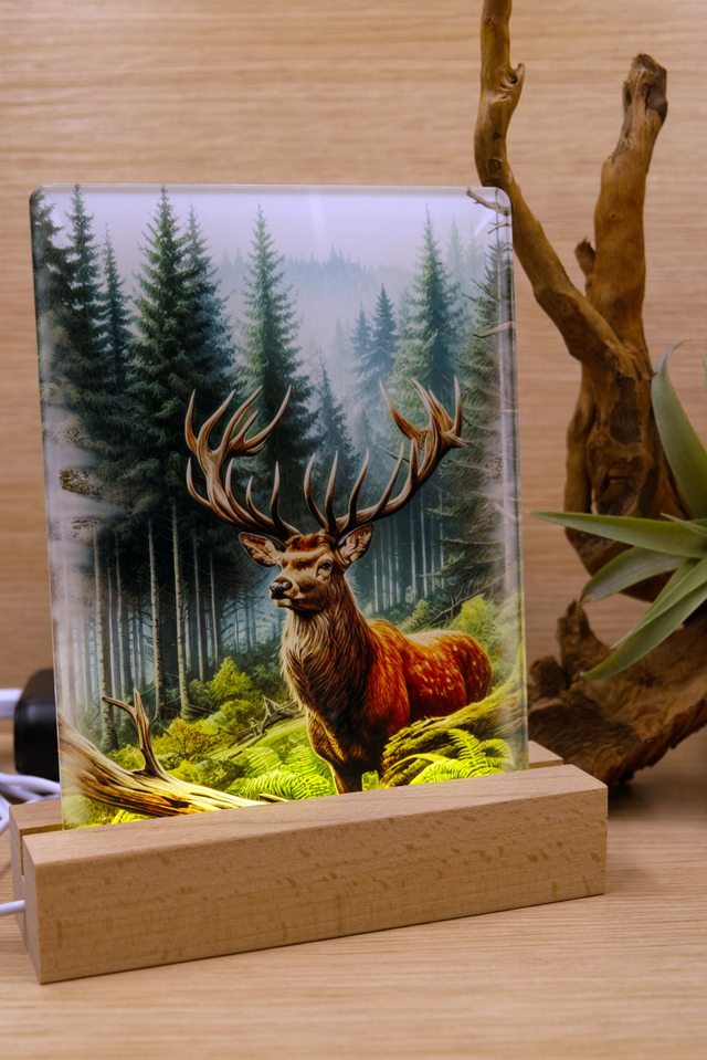 LED USB Lamp – Majestic Woodland Stag 