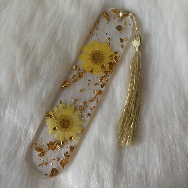 Marque-pages fleurs jaune