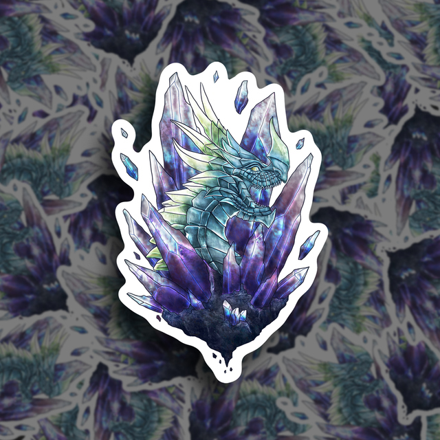 Aurene – Dragon de cristal - Sticker