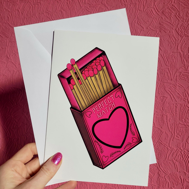 Perfect Match Matchbox A5 Greetings Card