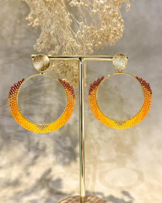 Braises - Boucles d'oreilles tissées main