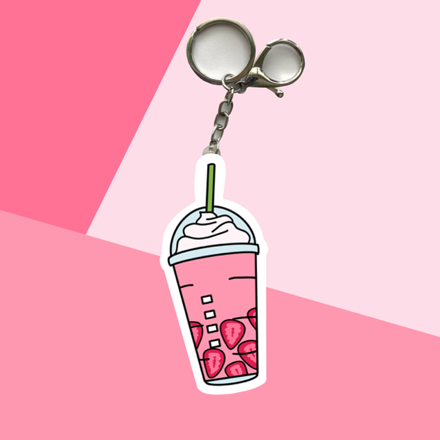 Strawberry FRAPPUCCINO keychain