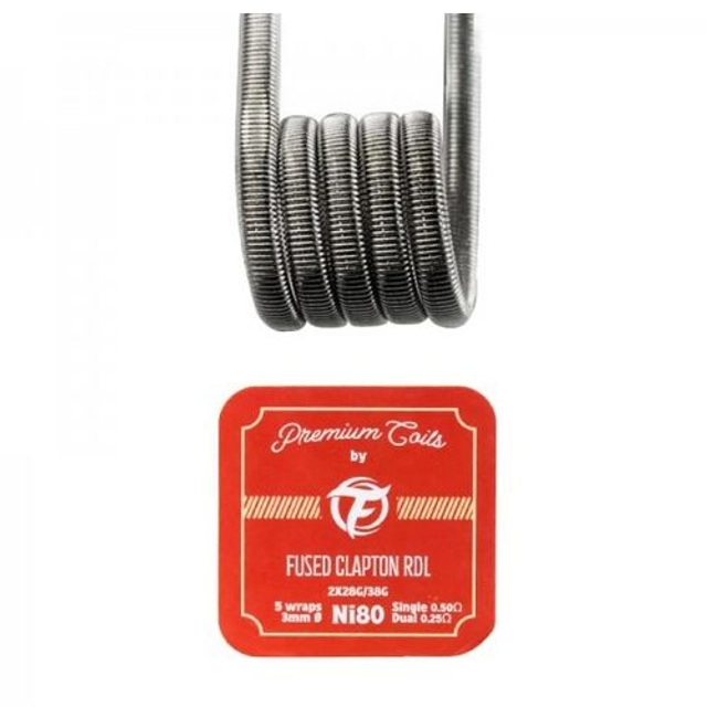 Fused Clapton RDL Ni80 0.50Ω New Version (10pcs) - Fumytech