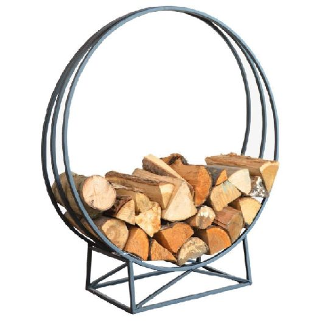 Kaminholzhalter, Esschert Design, 28,7 81 x 88,8 cm, Stahl, schwarz