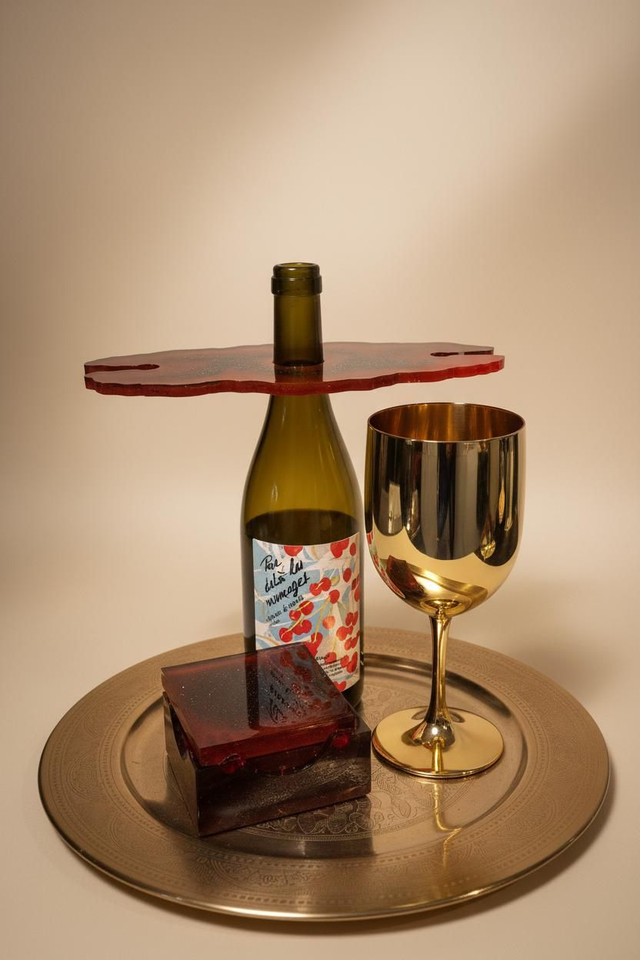 Lot de 4 dessous de verre et support 