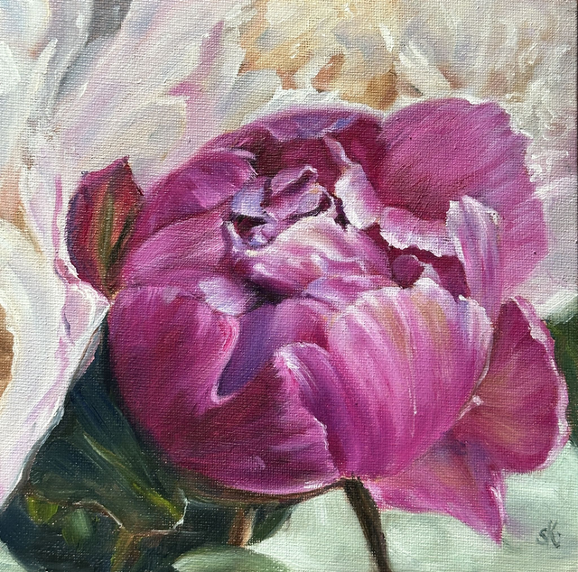 Pfingstrose – Feines Ölgemälde für dein Zuhause