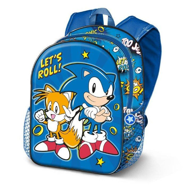 Mochila 3D Relieve Sonic 31cm