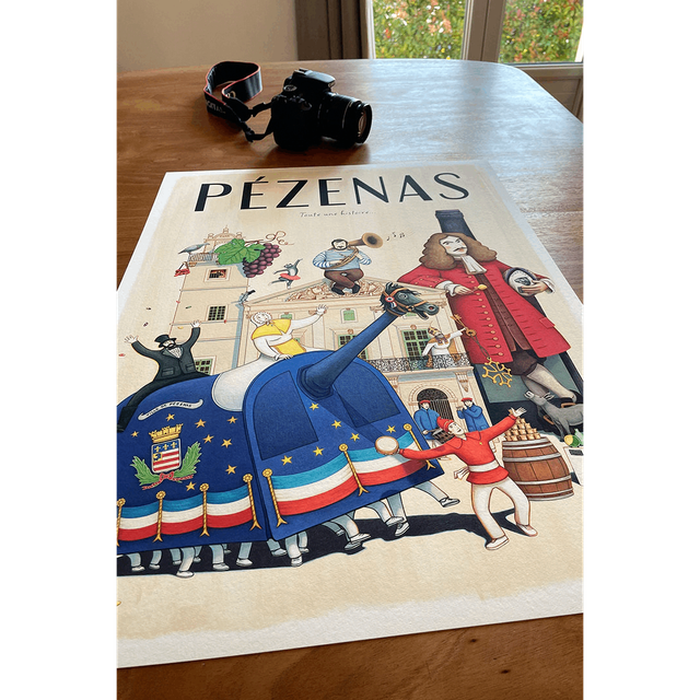 PÉZENAS, Toute une histoire : 50x70 cm ✦ Édition LIMITÉE ✦
