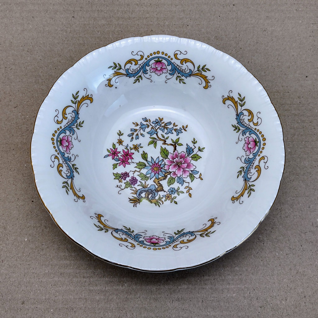 Royal Standard | Grote Schaal diep Kommetje (diameter 17,0 cm | hoogte 5,0 cm) &#039;Mandarin&#039; decor Fine Bone China porselein | Vintage