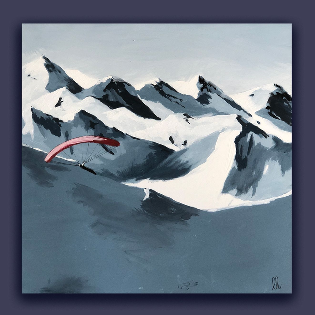 petit tableau skieur23 20X20