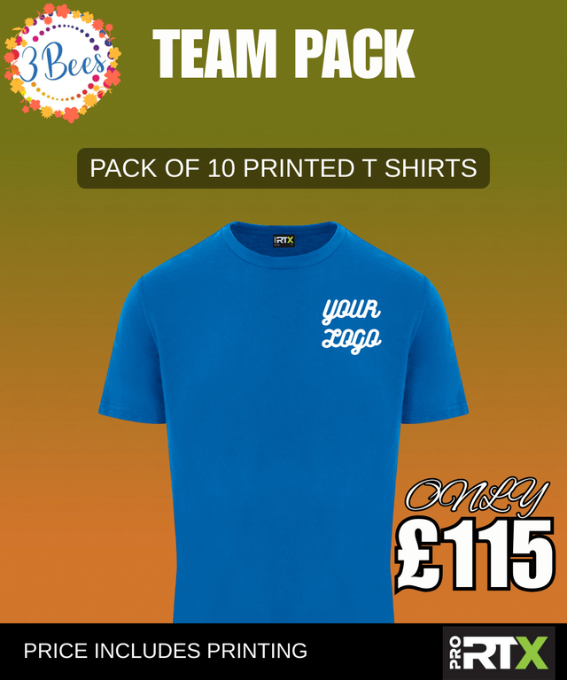 Team Pack 10 Printed T Shirts