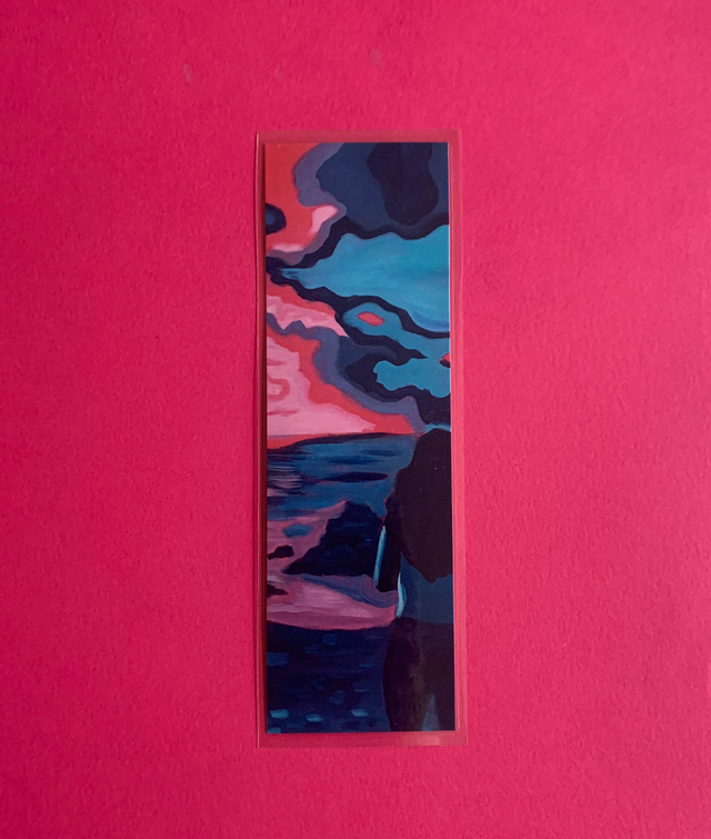 Marque page imprimé et plastifié - tirage d&#039;oeuvre &quot;Après la pluie, n°4&quot;